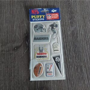 VINTAGE RUSS NFL OAKLAND RAIDERS PUFFY STICKERS NEW IN PACKAGE